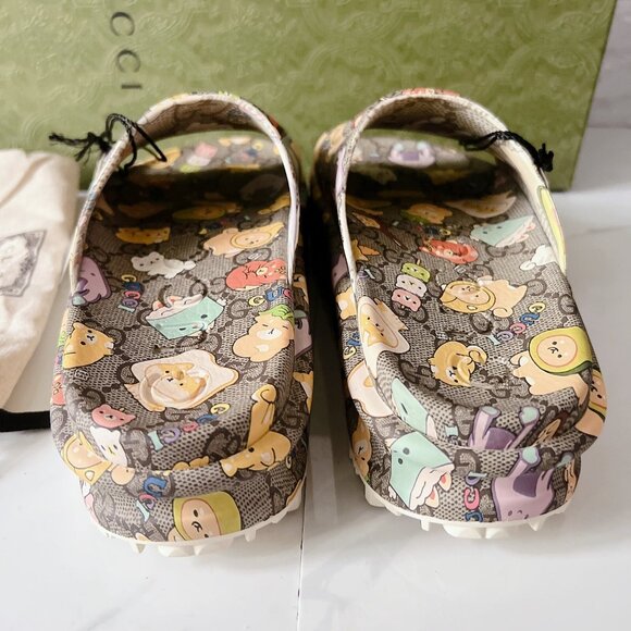 Gucci x Pikarar Kawaii Supreme Interlocking GG Platform Rubber Slide EU 36 *Auth - Picture 7 of 14